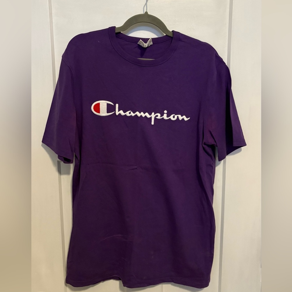 Men’s Purple Champion Embroidered Tee